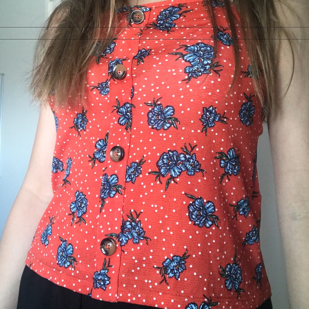 Primary floral tank top